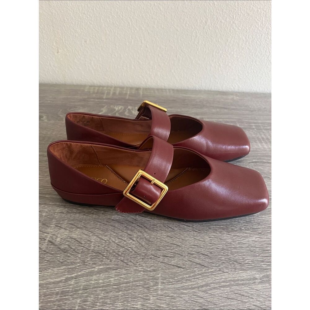 New Franco Sarto Square Toe Mary Jane Flats Buckle Balletcore Shoes Womens 9M - Picture 3 of 6